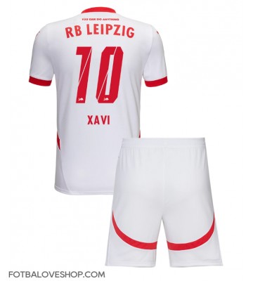 RB Leipzig Xavi Simons #10 Dětské Domácí Dres 2024-25 Krátký Rukáv (+ trenýrky)